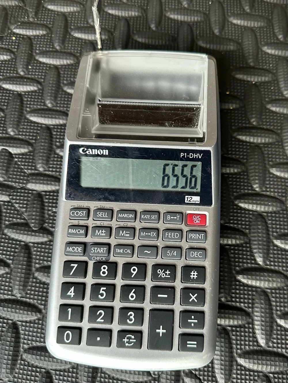 Canon P1-DHV Printing Calculator in Silver and Black
